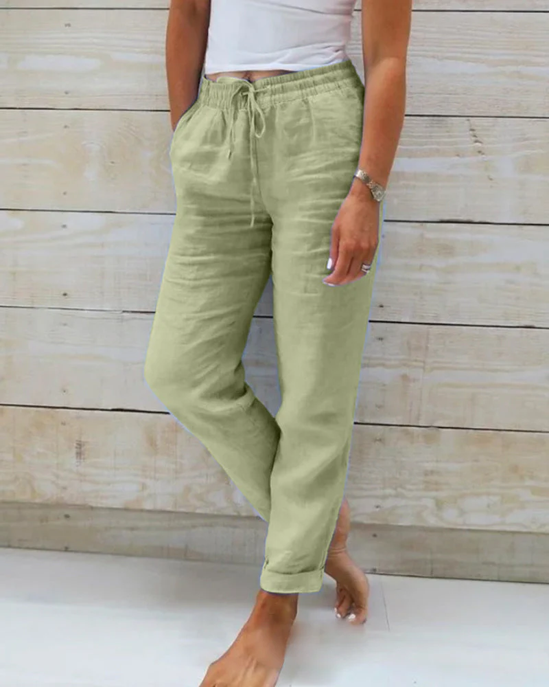 Lou | Airy Summer Pants with Elastic Waist - Image 5