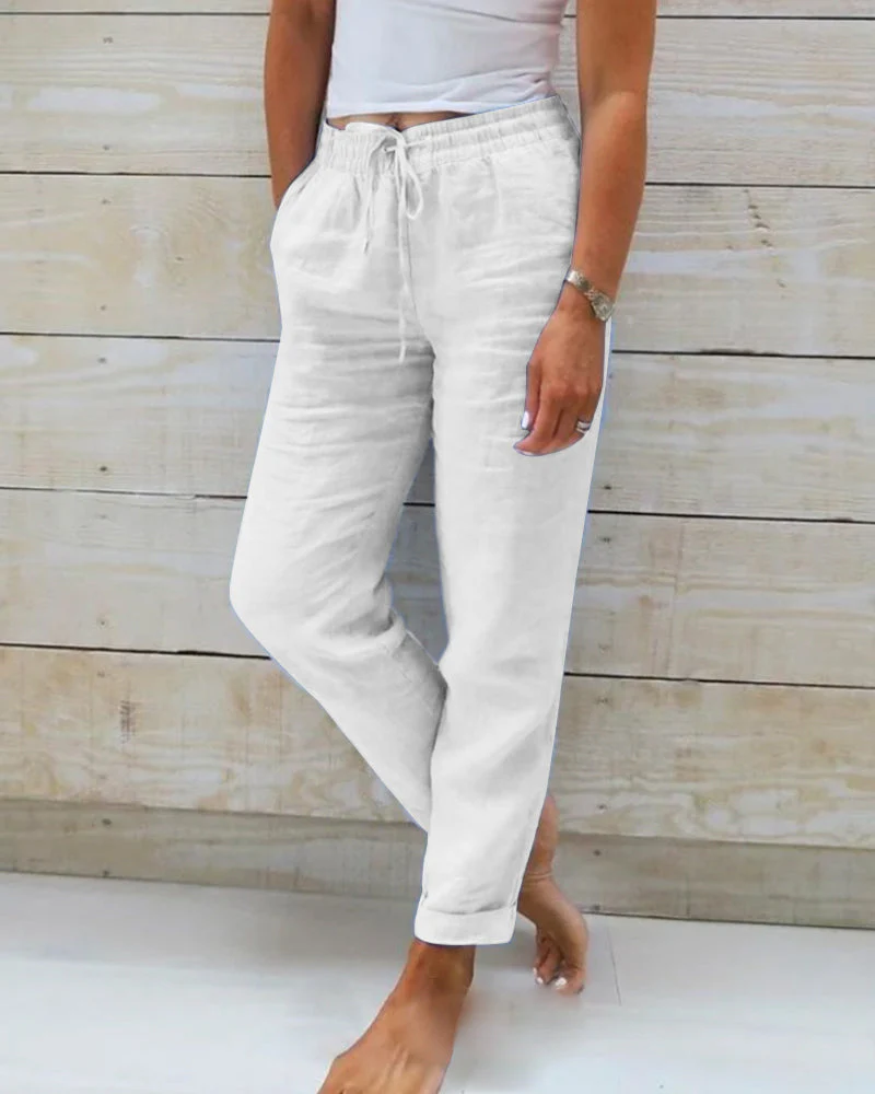 Lou | Airy Summer Pants with Elastic Waist - Image 6