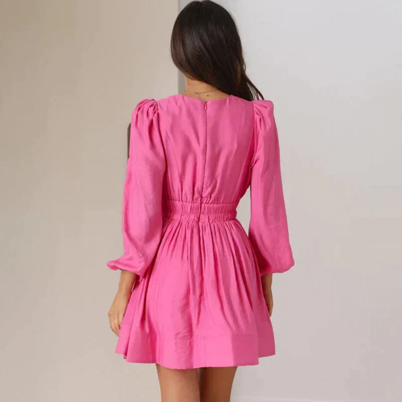 Women's Playsuit - Elegant Long Sleeves - Deep V-Neck - Tailored Fit - Image 5