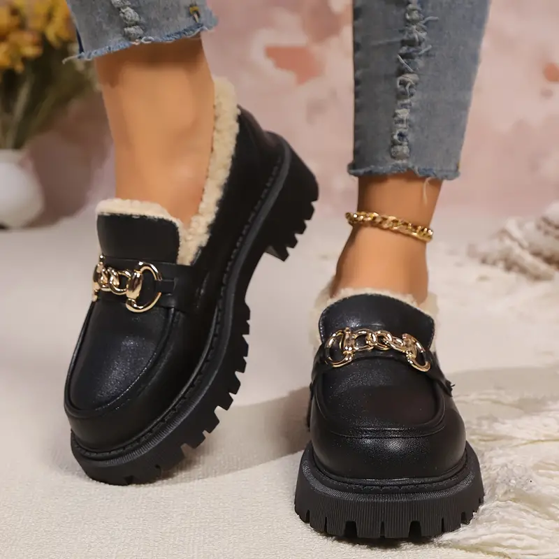 Lucienne - Loafers With Chain For Women - Image 3