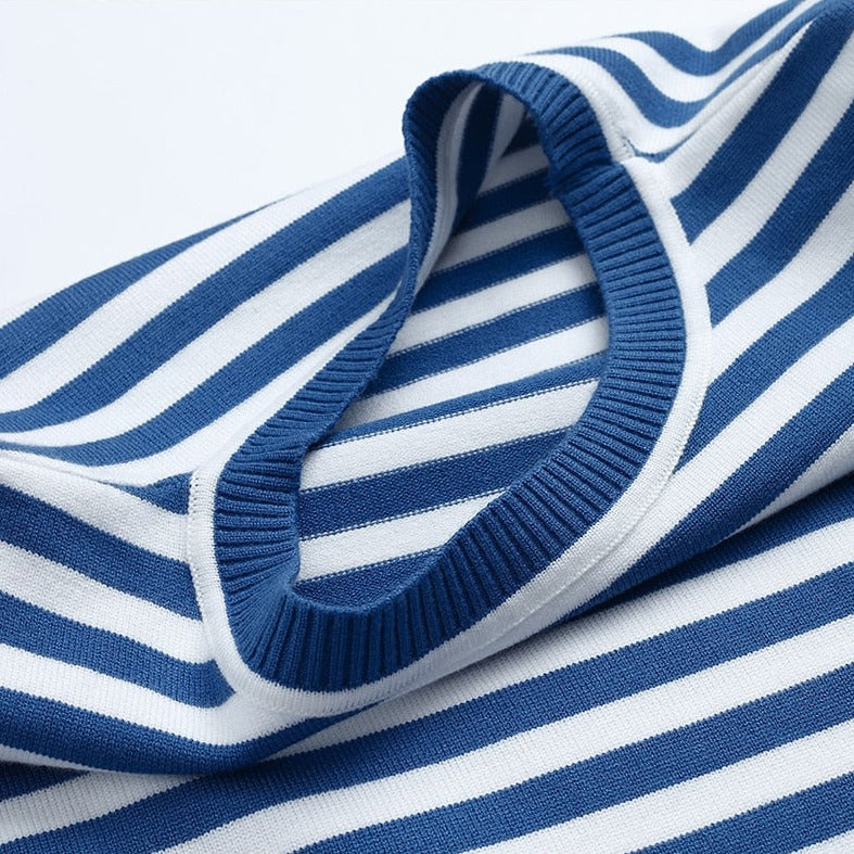 Women's Sweater – Soft Fabric – Relaxed Fit – Long Sleeve Striped Casual Design - Image 7