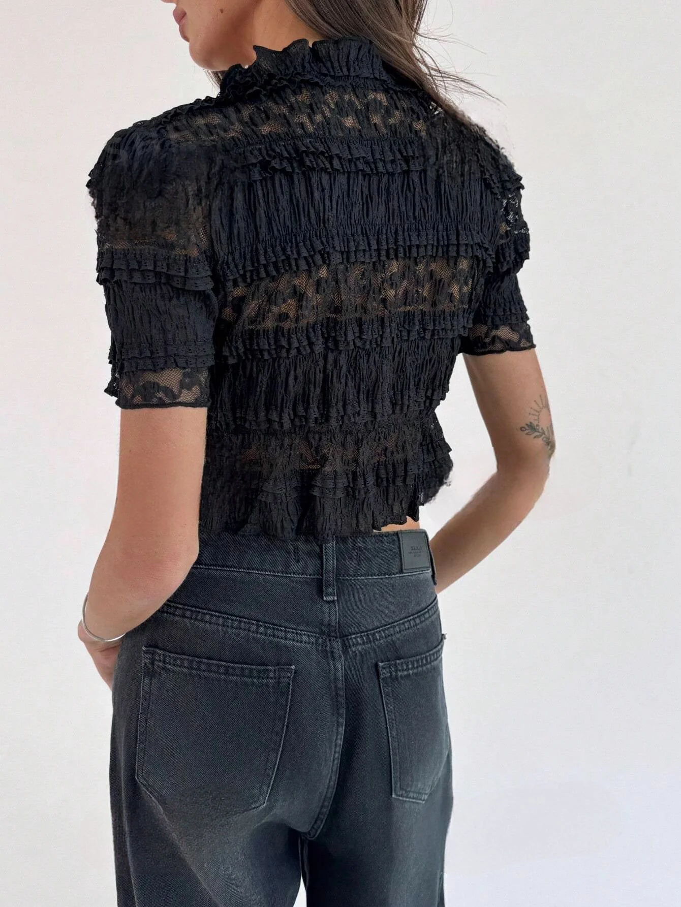Luxury Lace Crop Top – Elegant & Trendy - Image 4