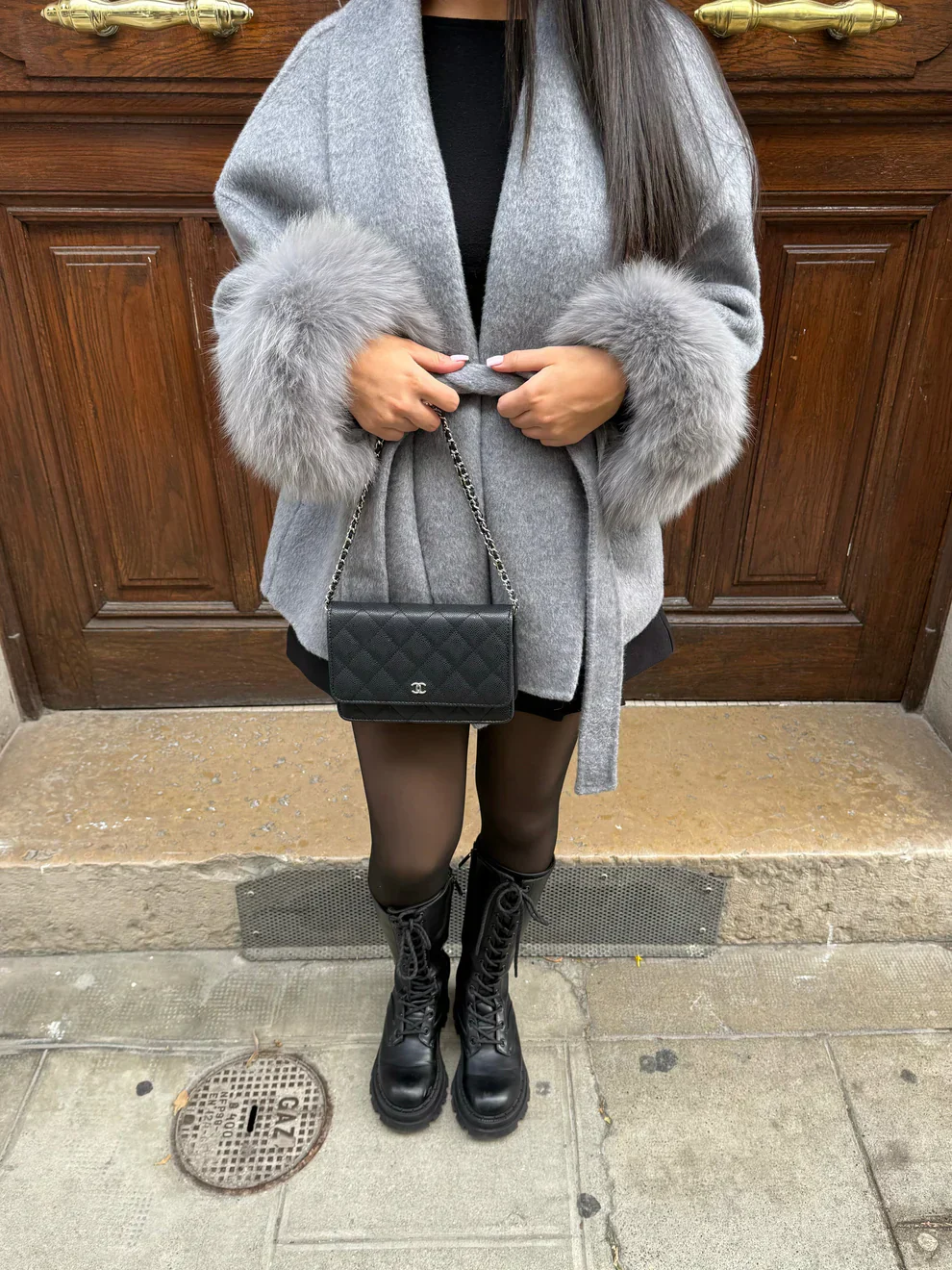 Luxury Winter Coat - Bella Coat with Faux-Fur Sleeves - Image 5
