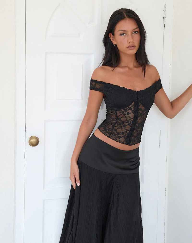 Lysanne - Sensual lace off-shoulder corset top - Image 3