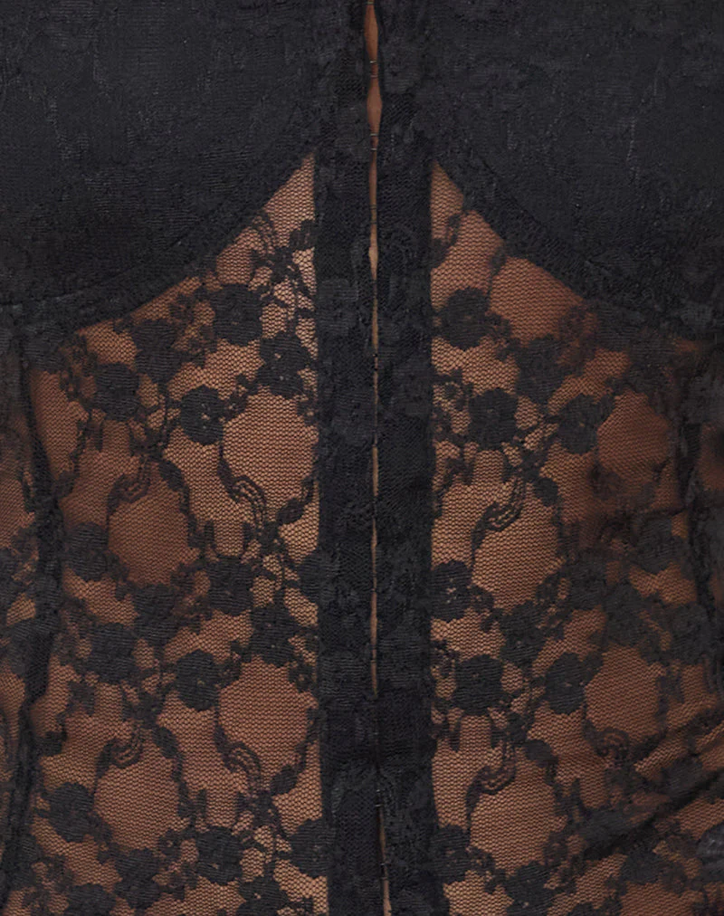 Lysanne - Sensual lace off-shoulder corset top - Image 7