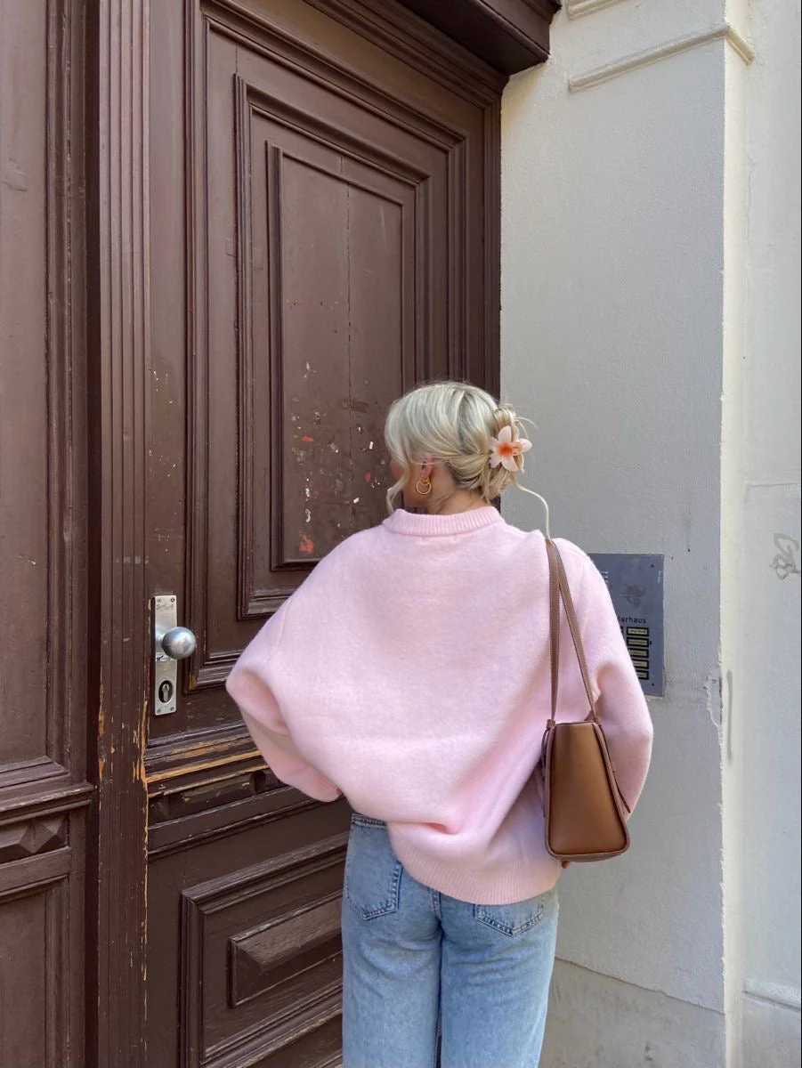 Women's Sweater – Oversized Fit – High Collar – Long Sleeves – Soft Knitted Fabric - Image 6