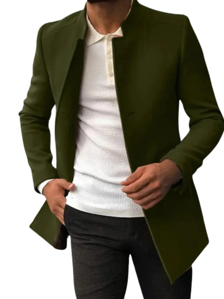 Men's Blazer - Slim Fit - Band Collar - Modern Design - Comfortable and Stylish - Image 3