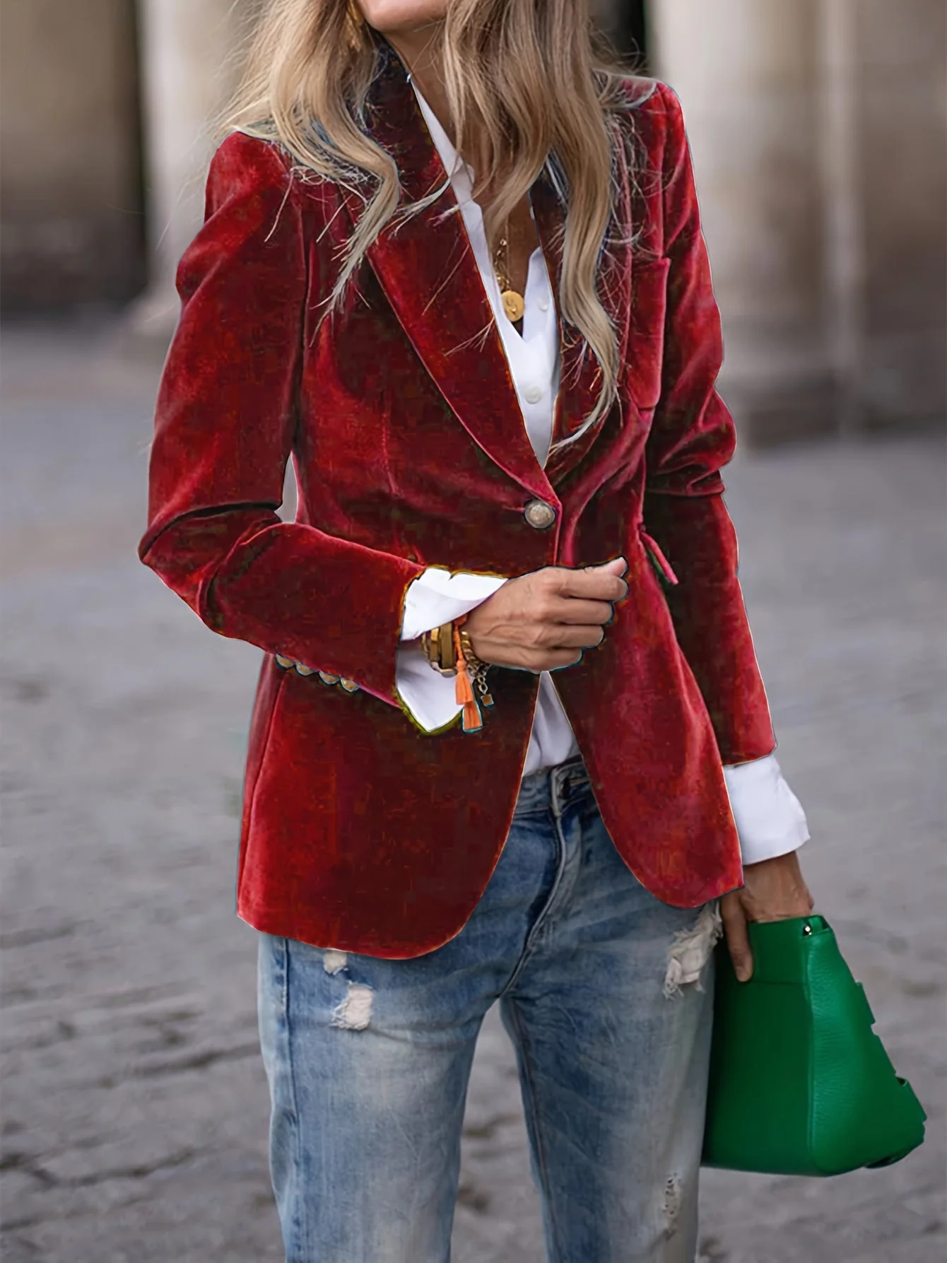 Maelis - Velvet Blazer for Women - Image 9