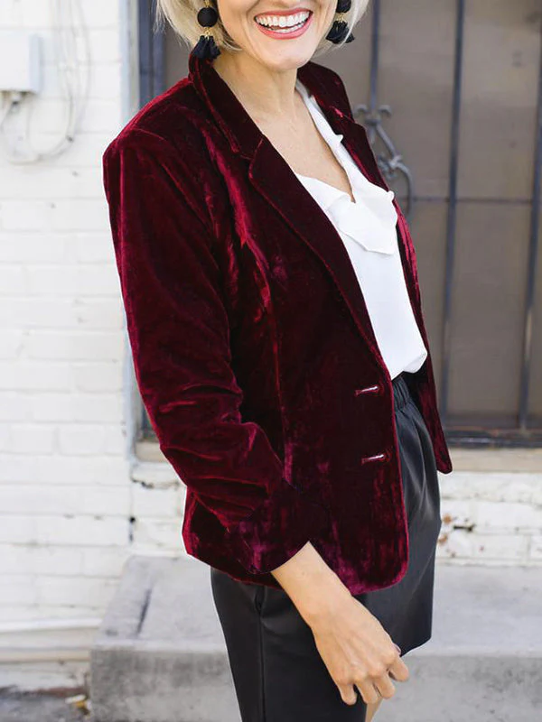 Maeve | Elegant Velvet Blazer - Image 4