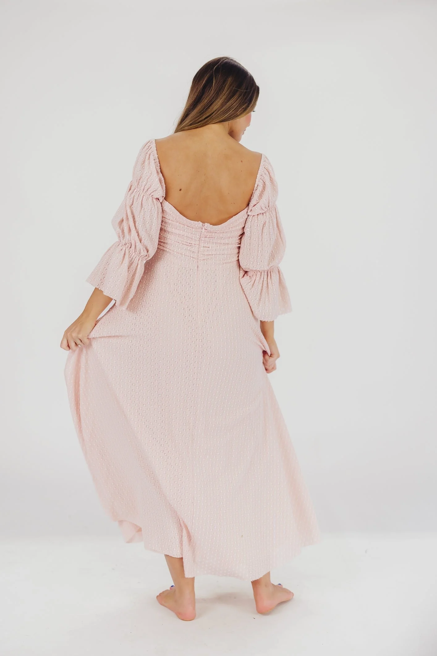 Maisie | Maxi Dress with Ruffles and Open Back - Image 9