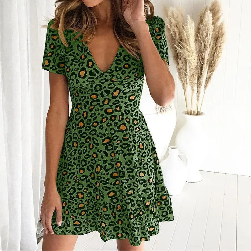 MANDY | Mini Summer Dress with Leopard Print - Image 5