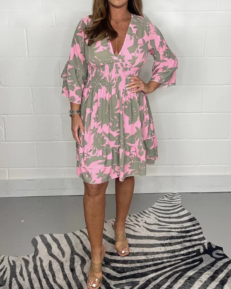 MARBELLA | Elegant Midi Summer Dress Pink - Image 11