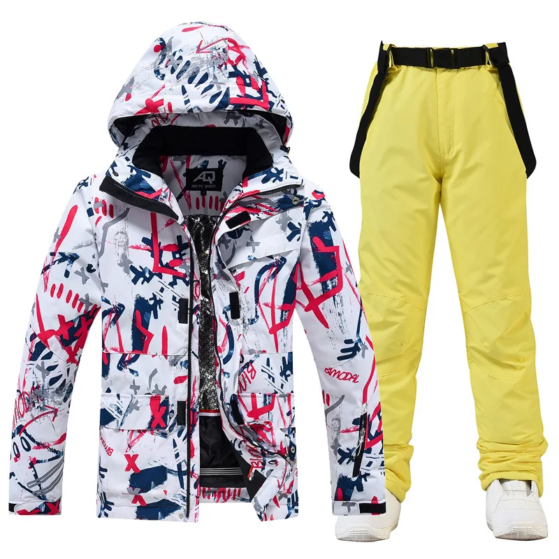 Unisex Ski Set - Waterproof Jacket with Hood and Snow Pants with Adjustable Straps - Image 5