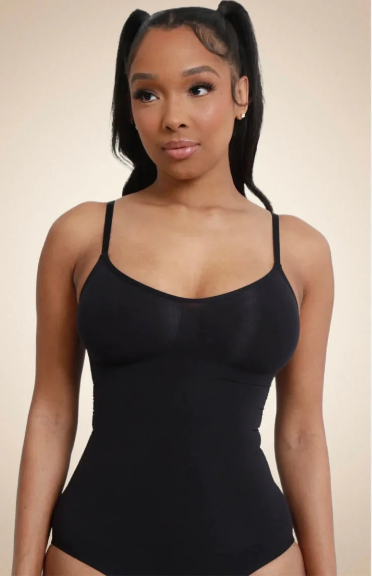 Ladies Bodysuit - V-Neck - Adjustable Straps - Seamless Slim Fit - Comfort Stretch - Image 7