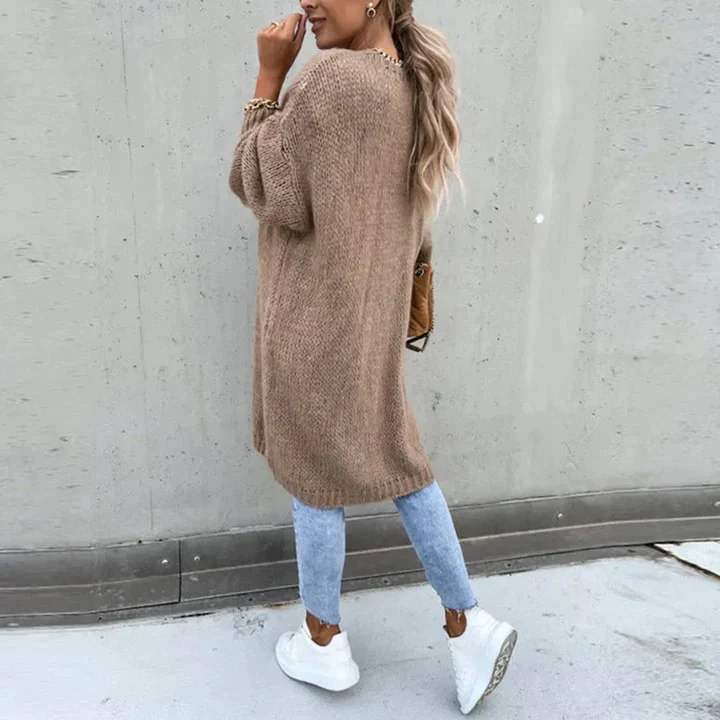 Mary - Elegant Knitted Long Cardigan - Image 10