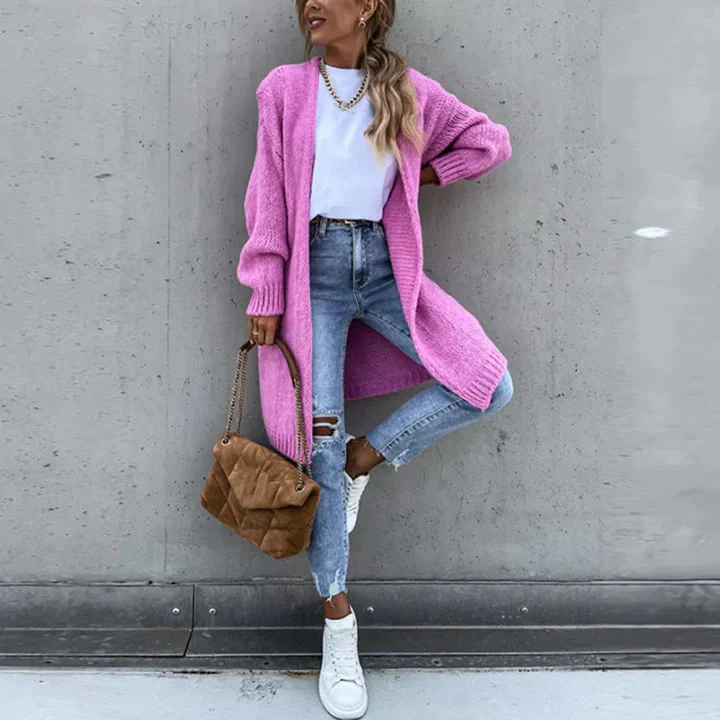 Mary - Elegant Knitted Long Cardigan - Image 11