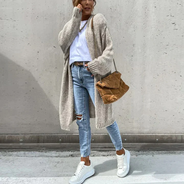 Mary - Elegant Knitted Long Cardigan - Image 2