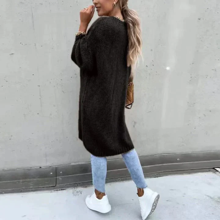Mary - Elegant Knitted Long Cardigan - Image 4