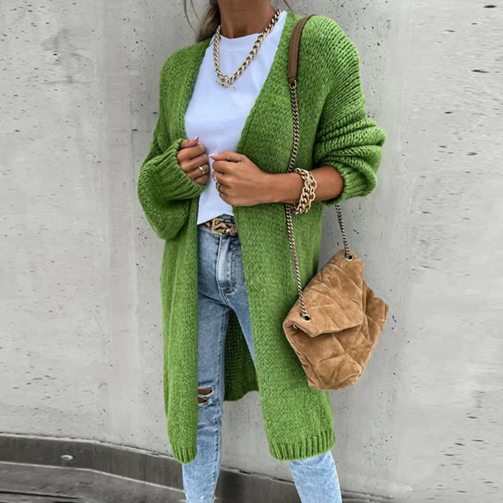 Mary - Elegant Knitted Long Cardigan - Image 7