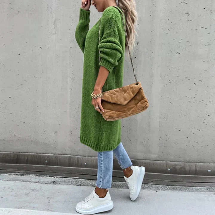 Mary - Elegant Knitted Long Cardigan - Image 8