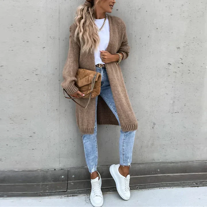 Mary - Elegant Knitted Long Cardigan - Image 9