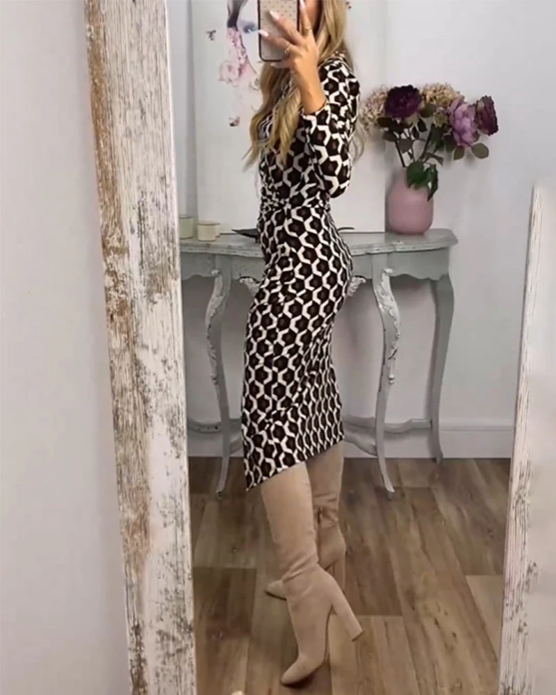 Maxi-dress - elegant women's dress with high slit - Image 3