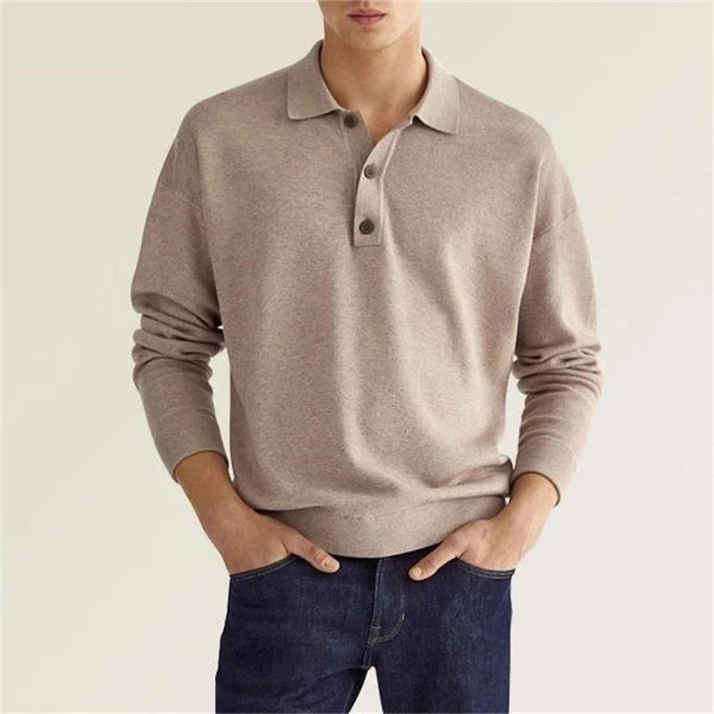Mees | Polo shirt - Men's polo with long sleeves - Image 2
