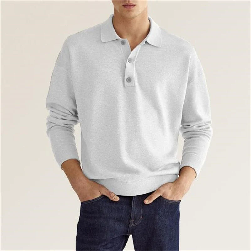 Mees | Polo shirt - Men's polo with long sleeves - Image 3