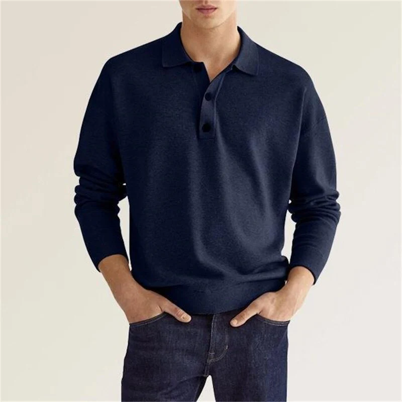 Mees | Polo shirt - Men's polo with long sleeves - Image 4