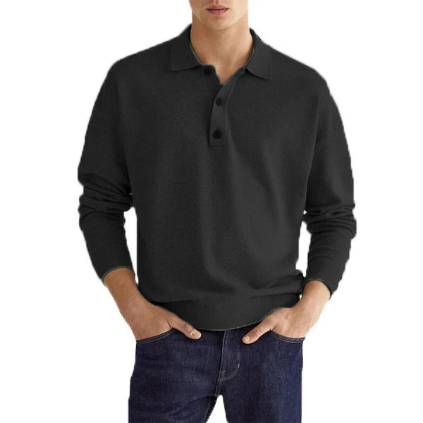 Mees | Polo shirt - Men's polo with long sleeves - Image 9