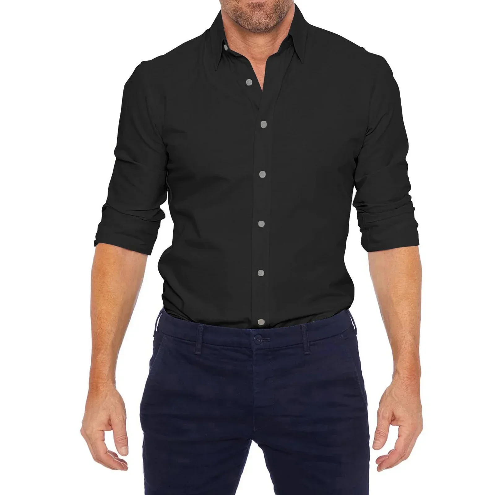 Wrinklefree Shirt With Zipper - Image 8
