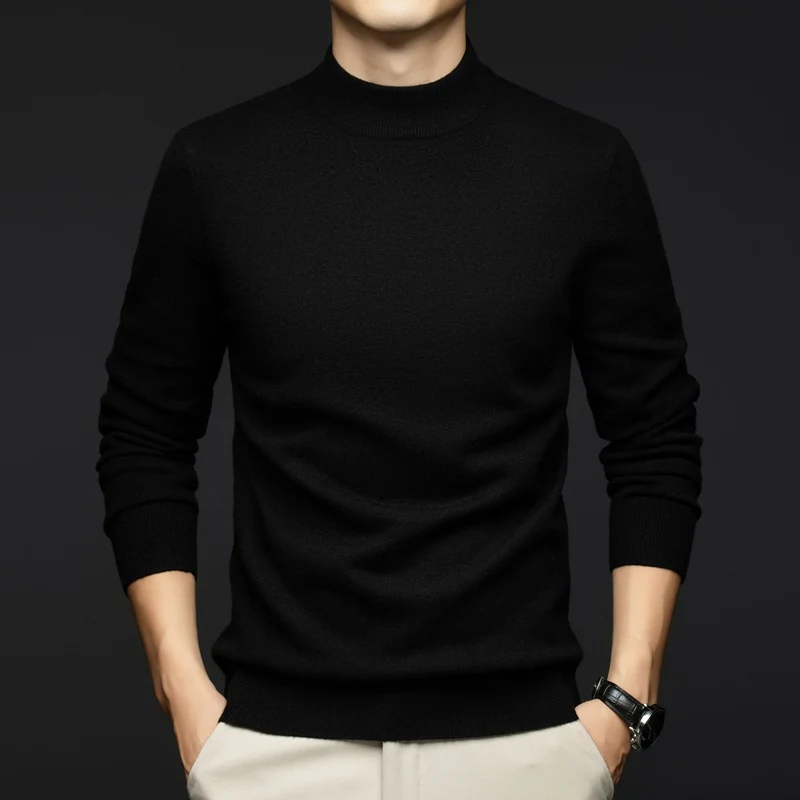 Men's sweater – Slim Fit – Soft Cotton – Fine Knit – Ribbed Edges - Image 4