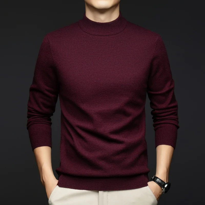 Men's sweater – Slim Fit – Soft Cotton – Fine Knit – Ribbed Edges - Image 5