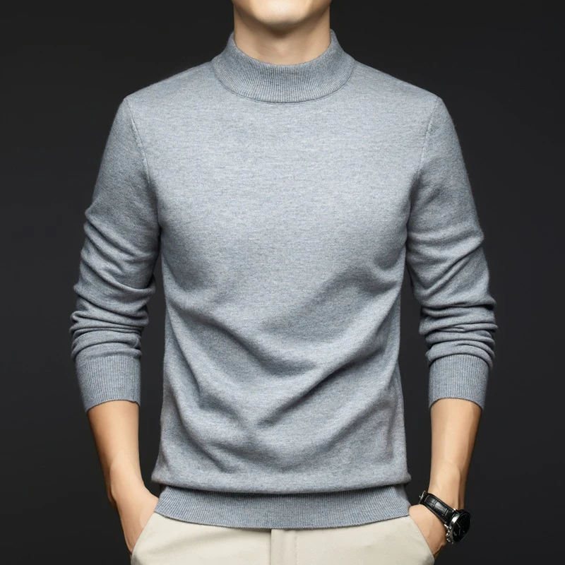 Men's sweater – Slim Fit – Soft Cotton – Fine Knit – Ribbed Edges - Image 6