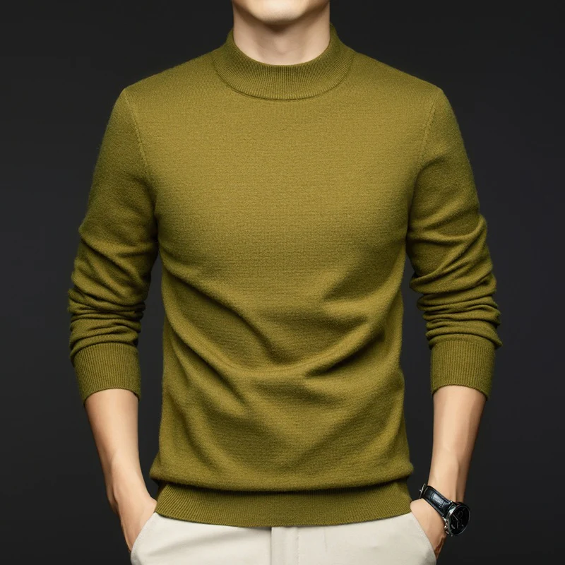 Men's sweater – Slim Fit – Soft Cotton – Fine Knit – Ribbed Edges - Image 7