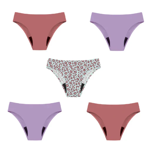Menstrual underwear - soft 5-piece set women's briefs - Image 6
