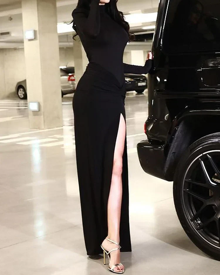 Merel - Formal Dress with slit for women - Image 3