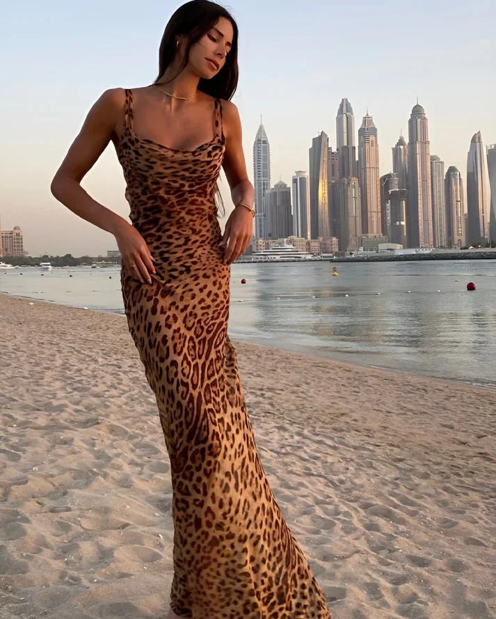 Merle | Maxi-Dress With Leopard Print - Image 10