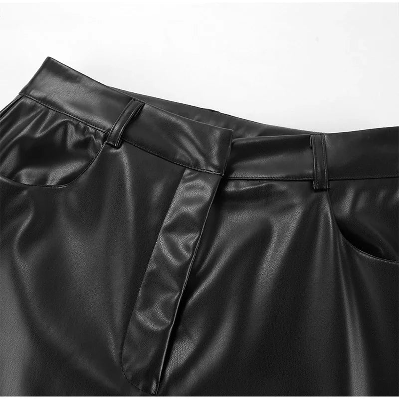 Leather High Waist Pants | Women's Leather Pants with High Waist - Image 5