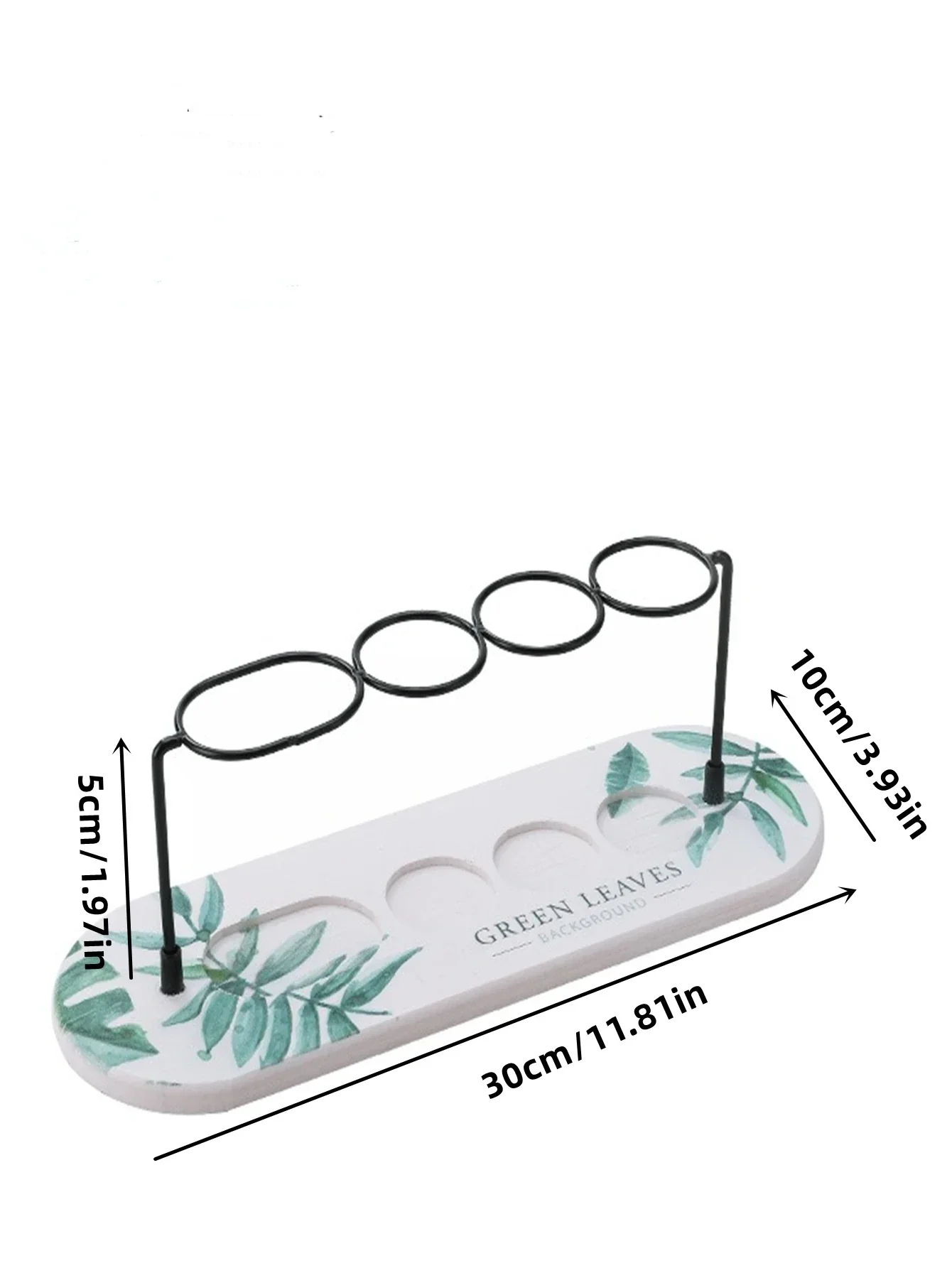 Minimalist Marble Base Toothbrush Holder With Metal Loop Slots - Image 8