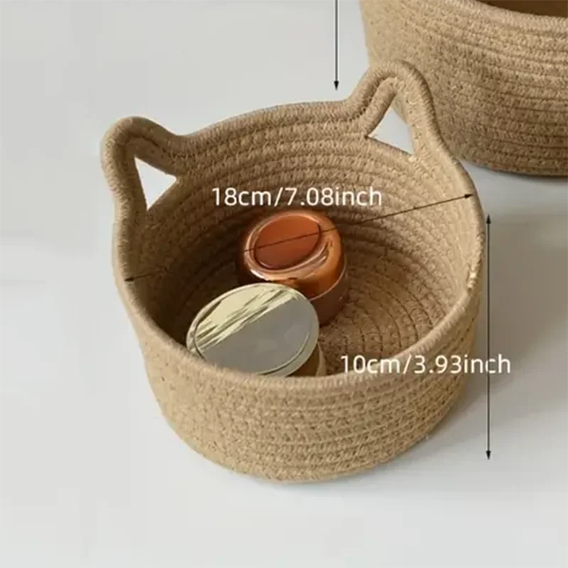 Woven Cat-Ear Storage Basket - Image 5