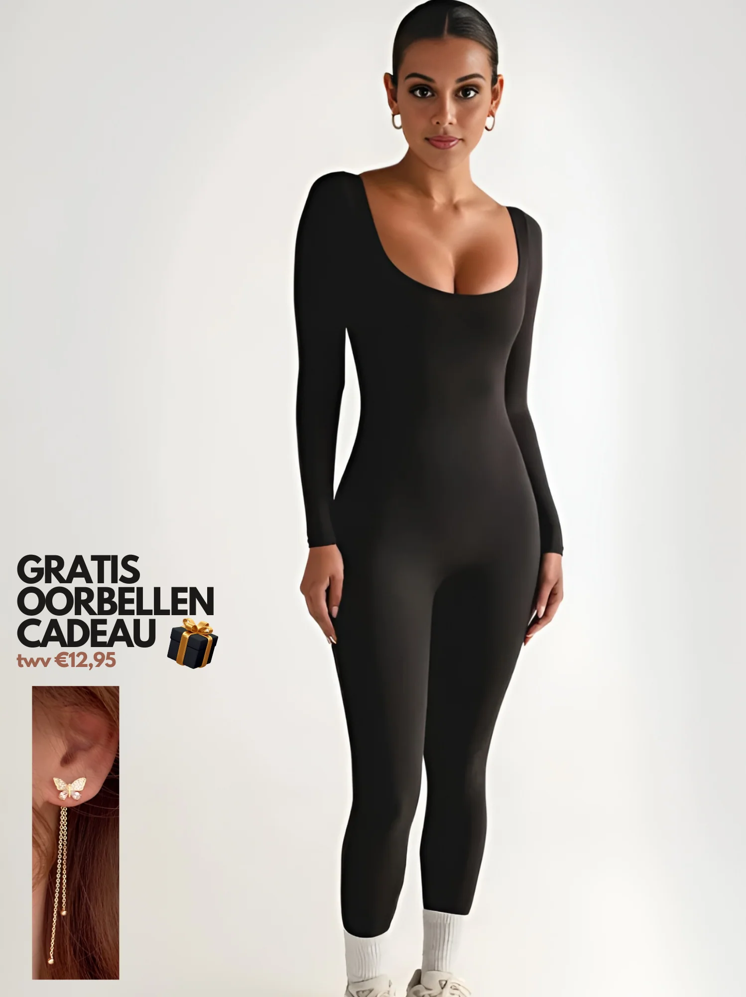 Monica | Jumpsuit Fitted with Long sleeves - Image 6