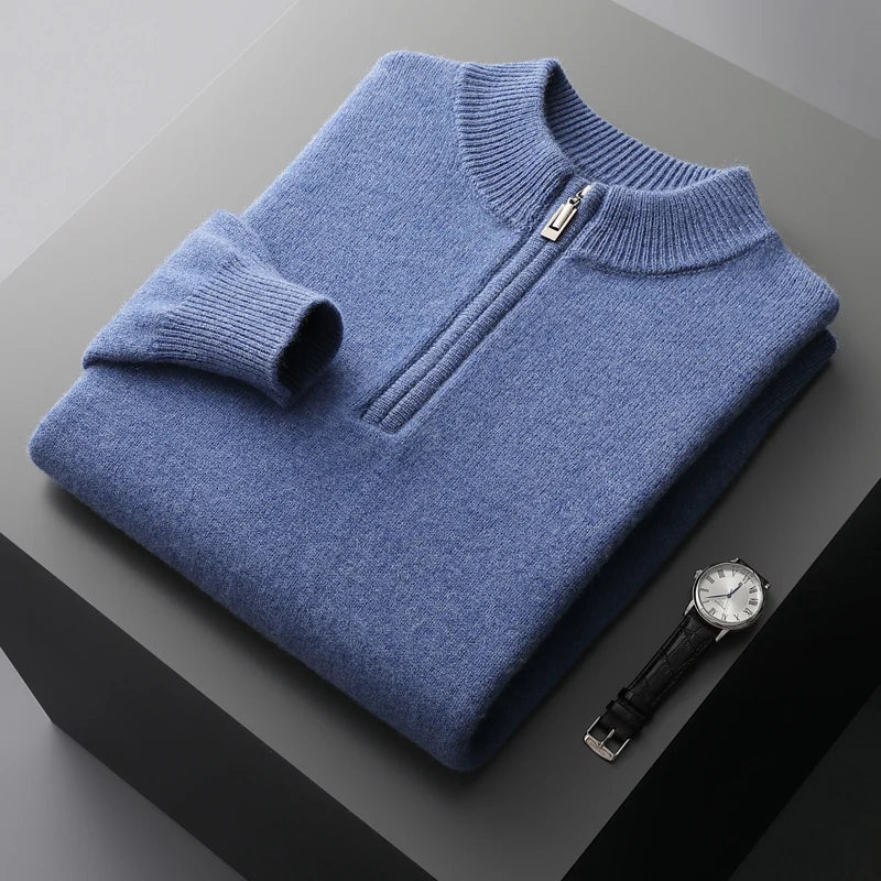 Morris | Cashmere zip-up sweater for men - Image 4