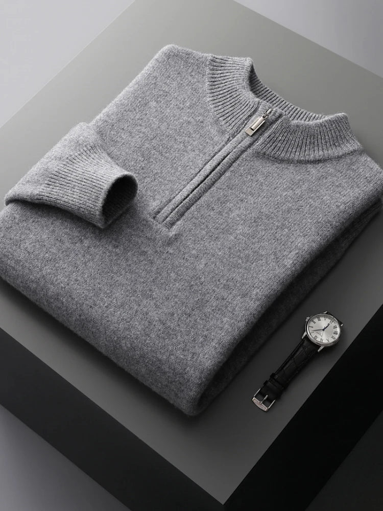 Morris | Cashmere zip-up sweater for men - Image 5