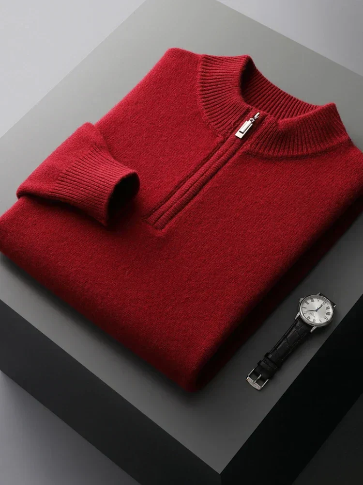 Morris | Cashmere zip-up sweater for men - Image 6