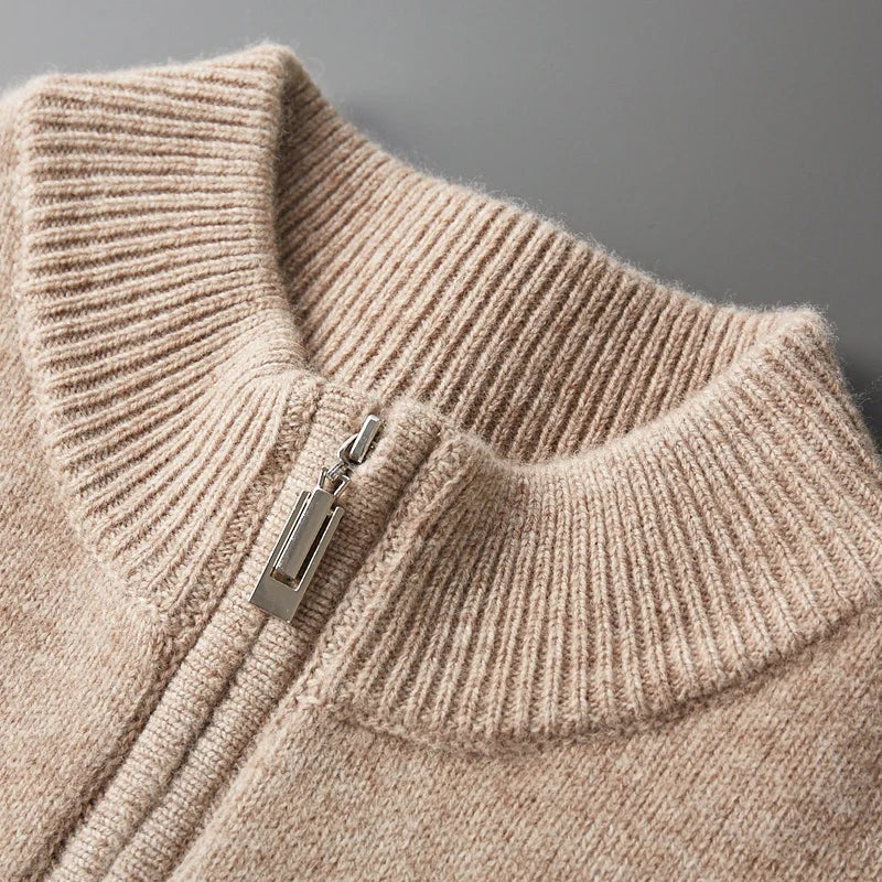 Morris | Cashmere zip-up sweater for men - Image 8