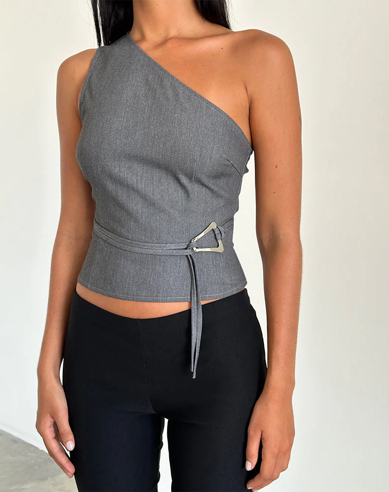 Elanora - One-shoulder top with a stylish waistband - Image 3