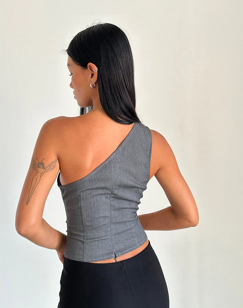 Elanora - One-shoulder top with a stylish waistband - Image 4