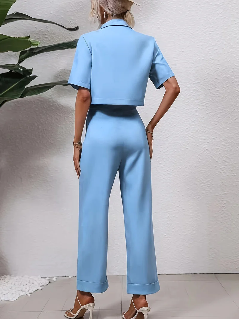 Nina – Two-Piece Set with Cropped Blazer for Women - Image 3