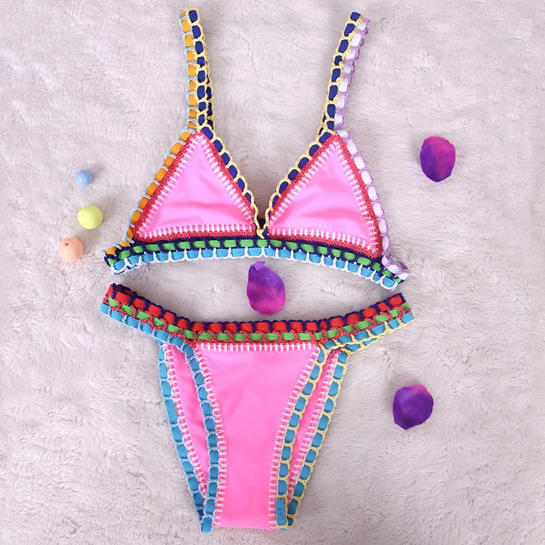 Women's Bikini Top and -Bottom – Crochet Design – Triangle Cups – Low Waist – Comfort Fit - Image 10
